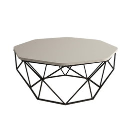 Hanah Home Diamond Mesa de Centro Crema